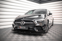 Mercedes A-Klass AMG / AMG-Line W177 2018+ Street Pro Frontsplitter + Splitters V.1 Maxton Design